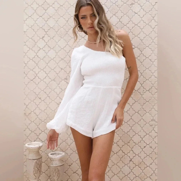 ✨SEVEN‎ WONDERS NORAH ROMPER WHITE - Picture 1 of 12